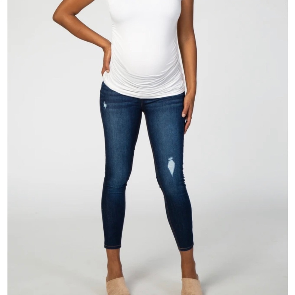 Distressed Maternity Jeans